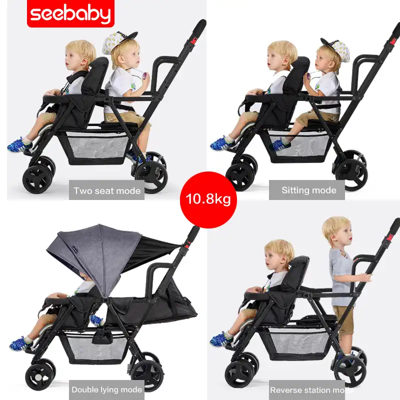 lightweight double stroller with car seat