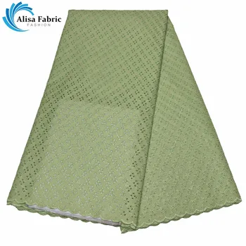

Matcha Green Polish Lace Fabrics 5 Yards/pcs 2019 High Quality Tribute Satin Lace Fabric With Punch Design For Sewing Clothes
