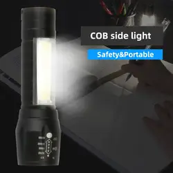 Электрический фонарь T6 СВЕТОДИОДНЫЙ Алюминиевый мини фонарь для уличного освещения подарок COB рабочие огни USB аккумуляторные фонарики