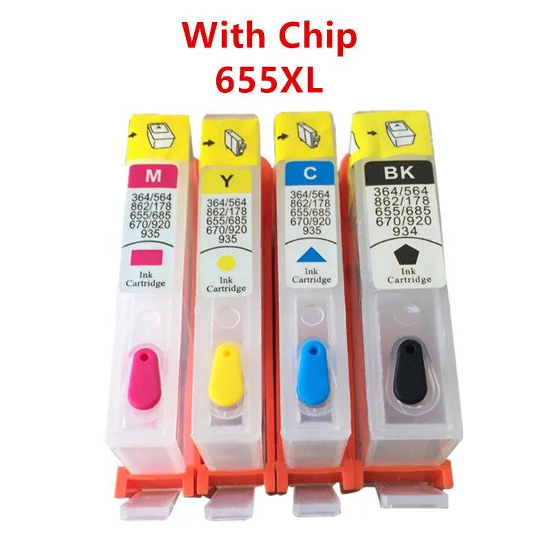 

Empty refill for hp 655 for hp655 655xl refillable ink cartridge FOR hp deskjet 3525 5525 4615 4625 4525 6520 6525 6625 printer