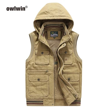 

2019 Fishing Jacket Fishing Cotton Fishing Photojournalist Multi-Pocket Vest Outdoor Padded Vest Warm Cotton Vest