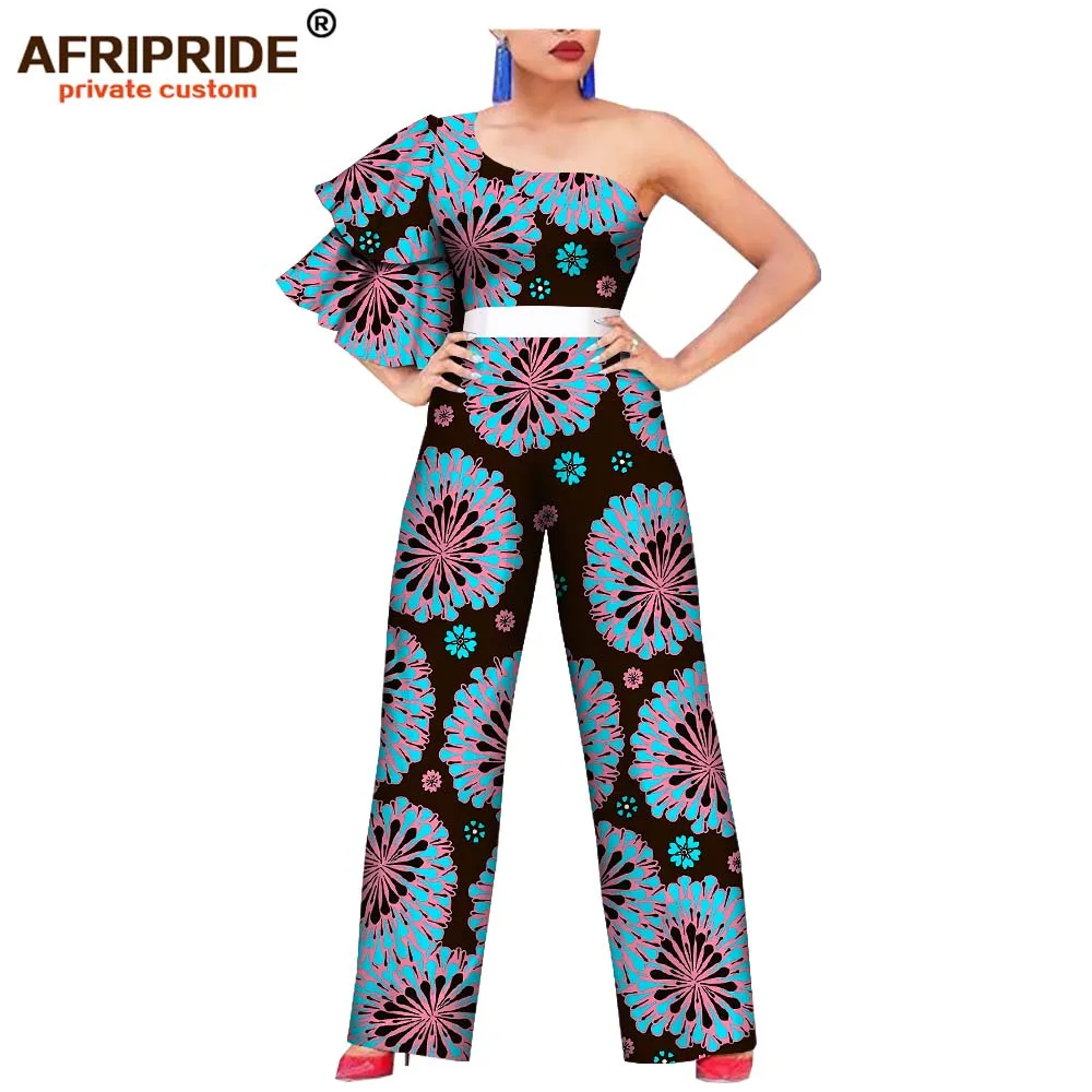 AFRIPRIDE/Африканский Женский Повседневный хлопковый комбинезон, сшитый с однородным блеском и широкими штанинами, женский комбинезон A1929002 - Цвет: 302X