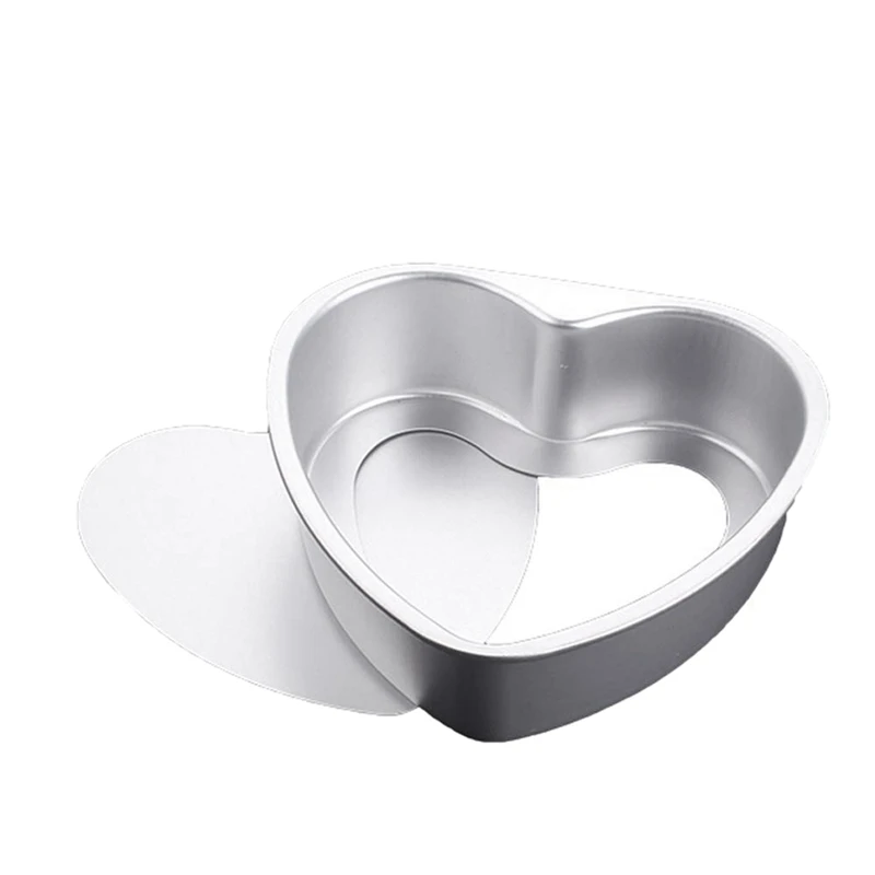 

Aluminum Heart Shaped Cake Pan DIY Baking Mold Tool with Removable Bottom