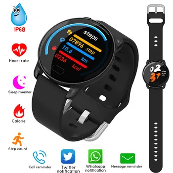 

Waterproof Fitness Tracker Men SmartwatchSilicone Band Men Smart Watch Android Fashion Screen Touch Heart Monitoring Smartwatch