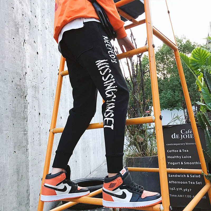 

Pants MEN'S Casual Pants Students Athletic Pants 2019 New Style Spring Korean-style Trend Skinny Pants Elastic Pants