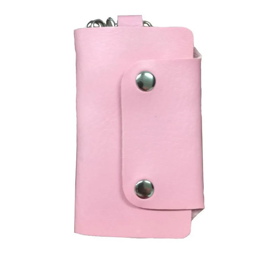 Pink Роскошный кошелек для ключей от машины для мужчин и женщин, шерстяной фетровый держатель для ключей, карманный органайзер для ключей, чехол-сумка - Color: Pink