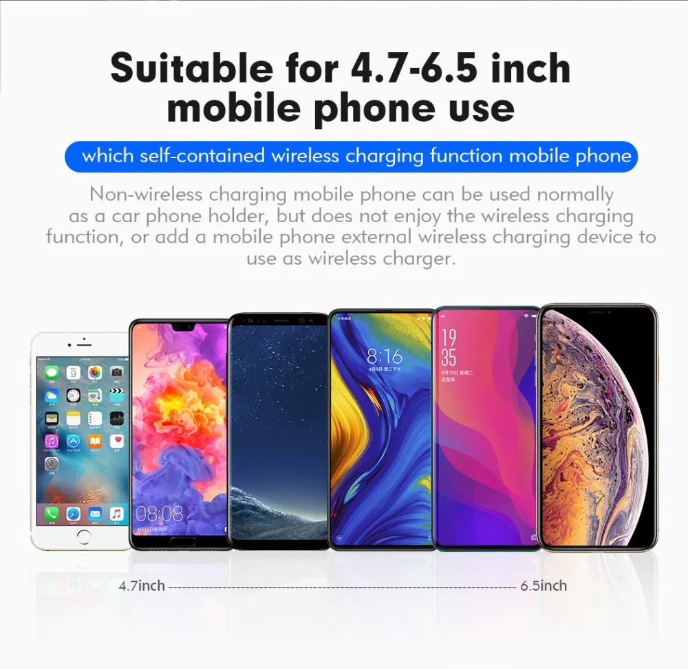 15 Вт Быстрое Qi автомобильное беспроводное зарядное устройство для iPhone 11 Pro XS Xiaomi samsung 9 автоматическое зажимное Беспроводное зарядное устройство Автомобильный держатель для телефона