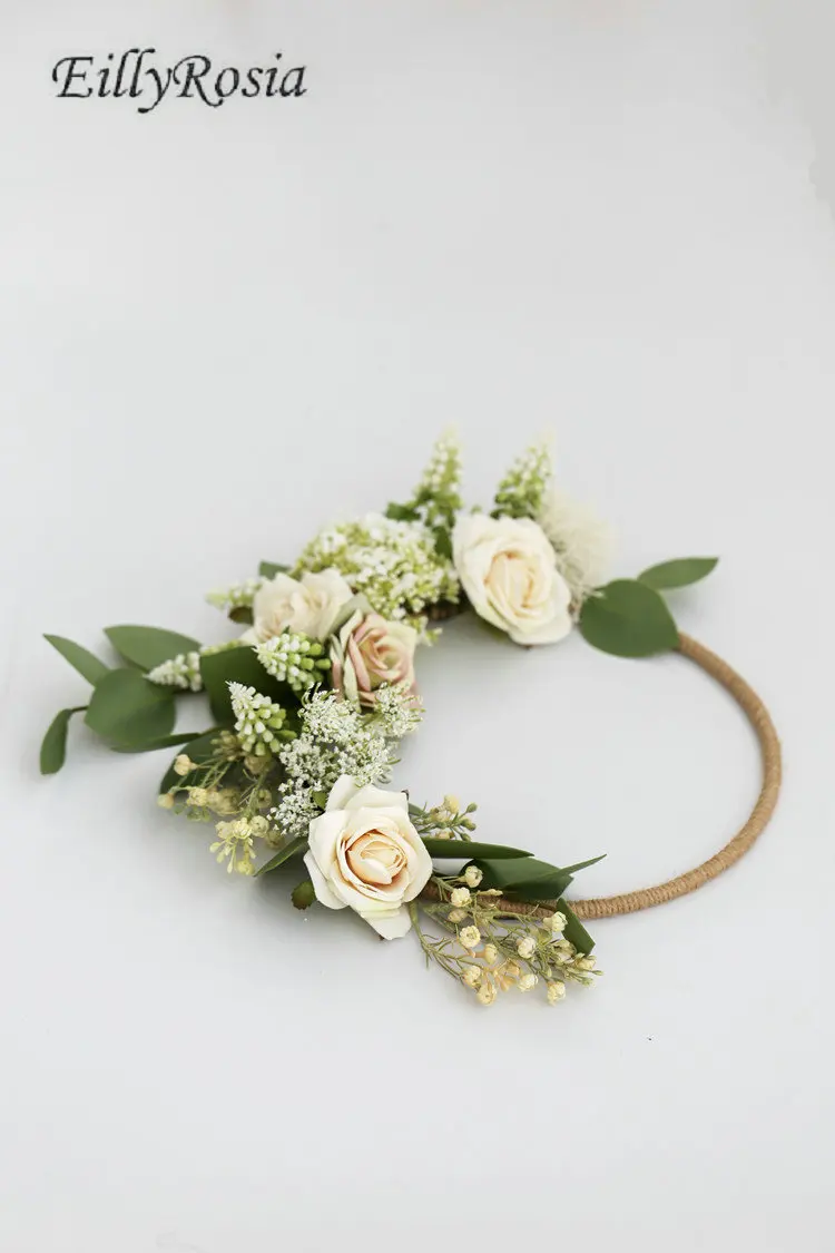 Дизайн на заказ Ins стиль невесты ручной цветок корзина Круглый Цветок для подружки невесты украшение букетов домашнее свадебное украшение