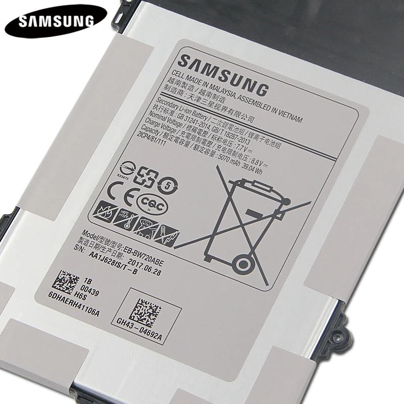 Аккумулятор для планшета EB-BW720ABE EB-BW720ABA для samsung Galaxy Book 12," 12 дюймов 5070 мАч подлинный сменный аккумулятор