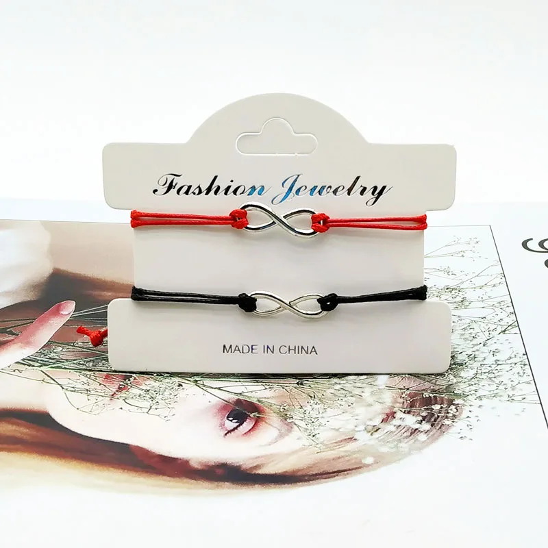 2 шт/комплект Новая мода мужской женский браслет красные черные Цвет состояние