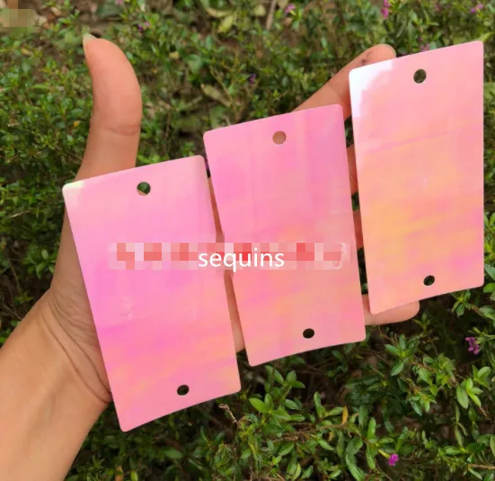 

Sewing supplies 50*100mm rectangular pink sequins wedding sequins pink sequins manual sequins