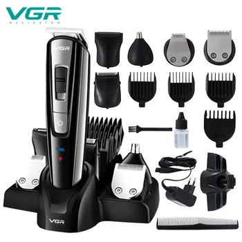 

VGR 2020 New Multifunctional 6 in 1 hair clipper cordless Stainless steel Trimmer hair mens hair clippers