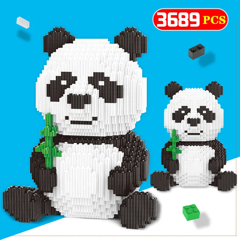 

3689pcs Creator DIY Assemable Mini Blocks China Precious Panda Building Blocks Educational Animal Model Bricks Toys for Kids