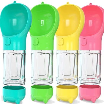 

Pet Dog Water Bottle Travel Puppy Cat Drinking Bowl Outdoor Pet Water Dispenser Portable Dog Feeder with Poo shovel Rubbish Bag