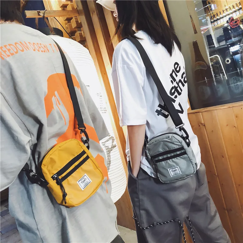 

Men Small Square Single Shoulder Bag Mini Hip Hop Style Mobile Phone Casual Crossbody Bags For Women Pouch Travel Wallet Handbag