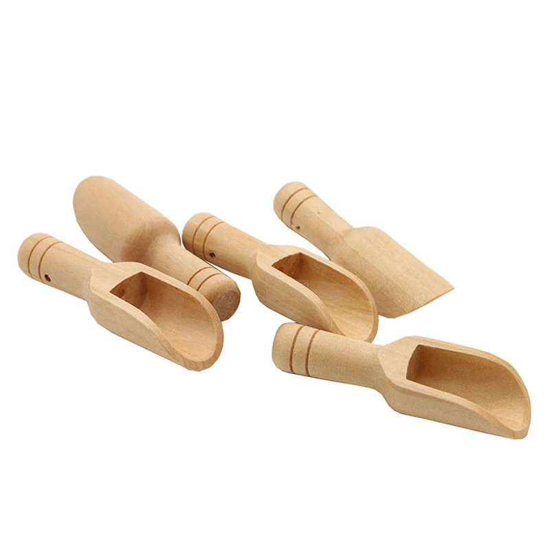 CATHYLIN 5PCS Mini Wooden Spoon Bath Salt Candy Powder Kitchen Accessories OT19062 | Дом и сад