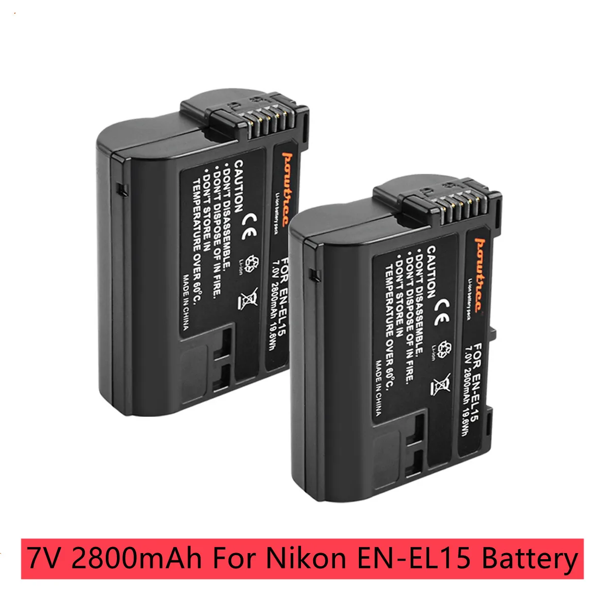 EN EL15 EN EL15a Camera Battery 7V 2800mAh For Nikon d750 d7200 d7500