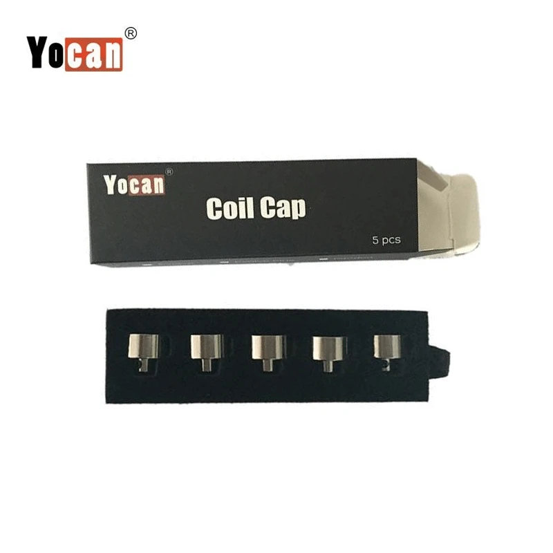 

5pcs/pack Yocan Coil Head Cap for Evolve Plus Magneto XL Loaded Wax Vape Pen Kit Replacement Caps Accessory Part E Cigarettes