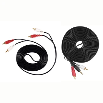 

2 Pcs 2-RCA Male Dual Stereo AV o Video Cable Cord, /10Ft & 5M /16Ft