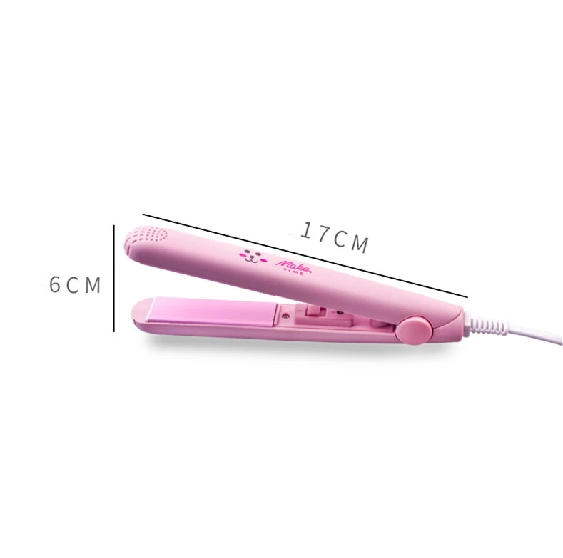 1PCs Mini Portable Steam Flat Hair Iron Hair Straightener Curler Professional Straightening Cute Cartoon Curling Hair Irons