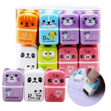 1 шт. роликовая стирательная резинка с милыми животными для чистки детей начальной школы креативная мультяшная роликовая стирательная резинка разные цвета канцелярские товары