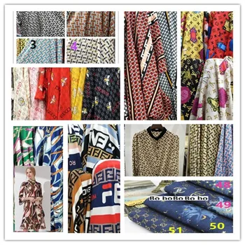 

100cm*150cm There is a satin imitation silk printing fabric fabric dress pants accessories shirt square fabric