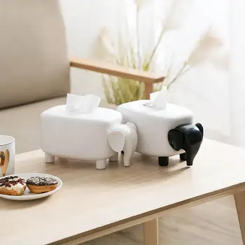 

Elephant Shape Tissue Box Napkin Holder Case Creative Roll Paper Container Holder Box for Kitchen Bedroom Home Decoration