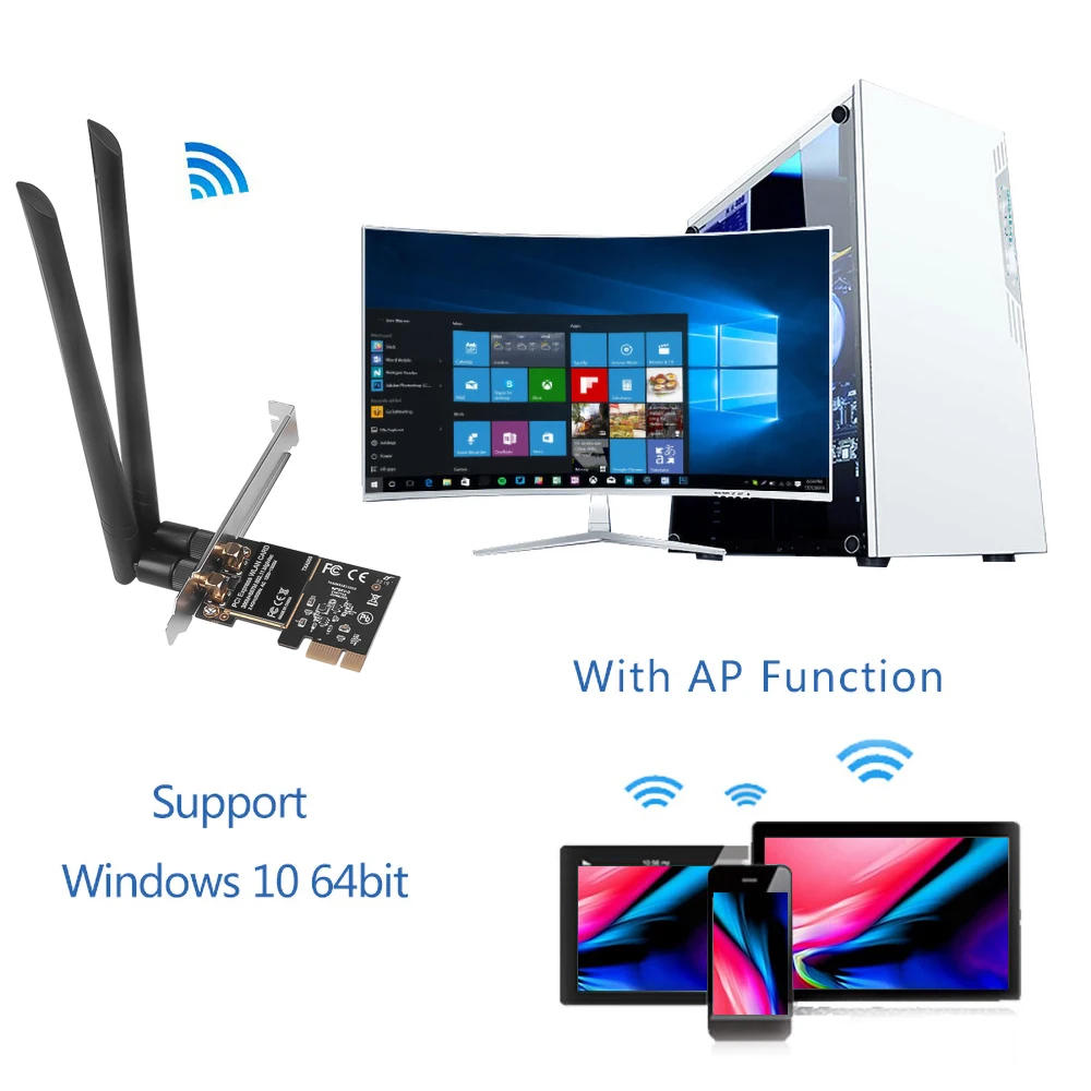 Двухдиапазонная беспроводная сетевая карта 1200 Мбит/с для Intel TXA069 Wi Fi 6 WiFi адаптер