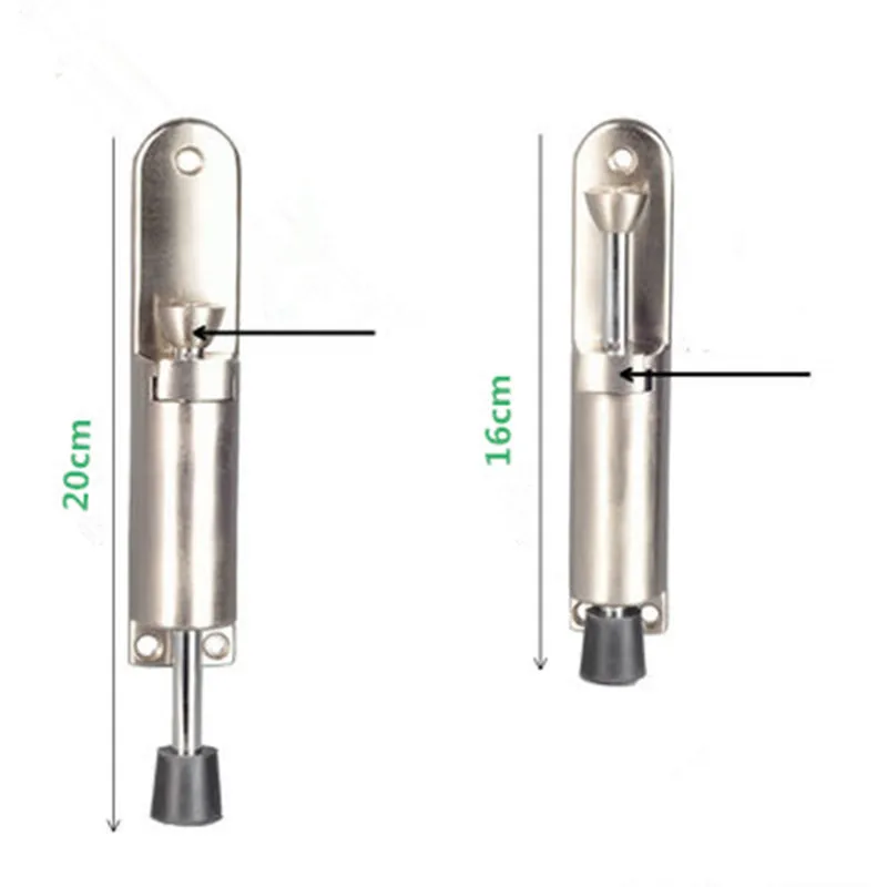 Роскошный нержавеющий стальной Телескопический дверной стопор Серебряный пружинный ступенчатый дверной держатель дверные стопоры