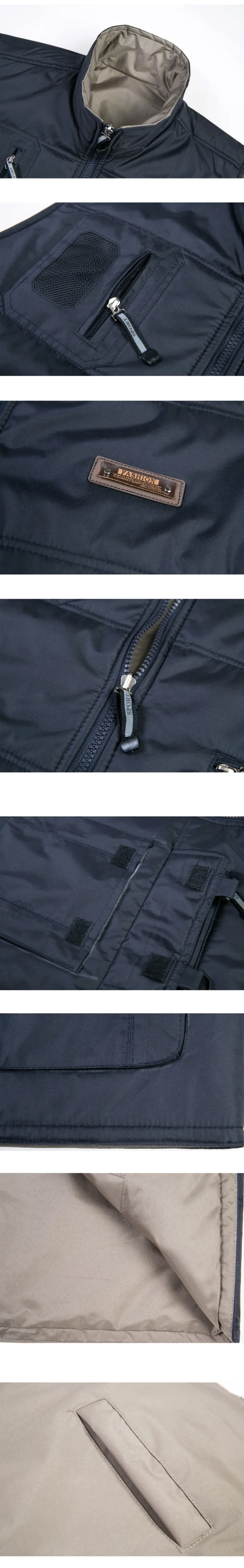 Толстый теплый хлопковый жилет для мужчин зима осень мужской повседневный мульти карман фотографа без рукавов куртка мешковатый мужской жилет