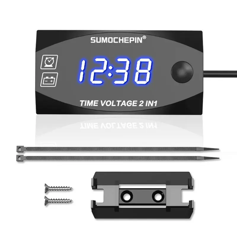 

DC 12V LED Digital Display Voltmeter Voltage Panel Meter For Electromobile Motorcycle Car U1JF
