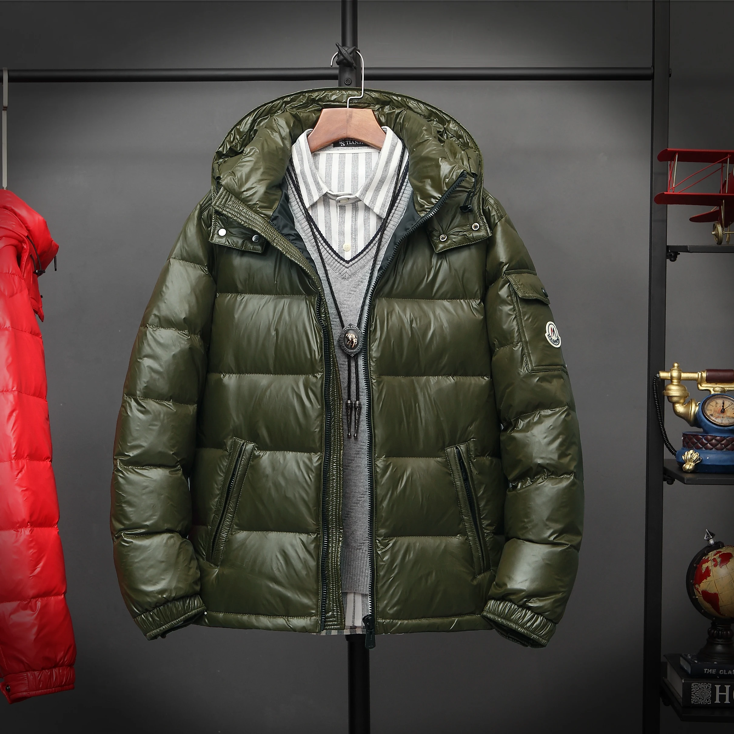 Зимний пуховик с капюшоном для мужчин, толстый теплый Сверхлегкий 90% белый пуховик, модная уличная одежда для мужчин, повседневная куртка для мужчин