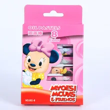 Дисней 8 цветов восковые пастели для рисования граффити для детей Минни масло пастельный карандаш набор мультипликационный рисунок ручка живопись поставки