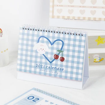 

2020 Cute Cartoon Animal Mini Desk Calendar School Office Planner Kawaii Agenda Table Calendar New Arrive