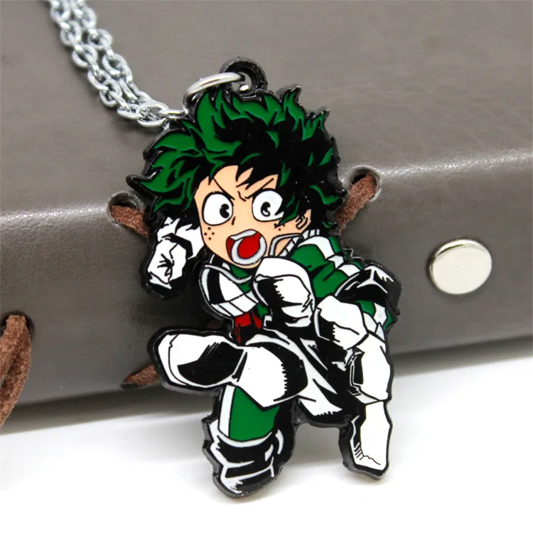My Hero Academy брелки фигурки DEKU Midoriya Izuku Bakugou кацуки металлический чавейру брелок Коллекция ювелирных изделий подарок - Цвет: necklace I