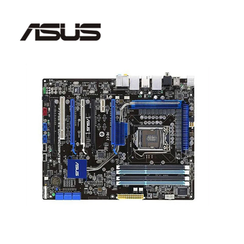 Материнская плата для ASUS P7P55 WS LGA 1156 DDR3 16 ГБ Intel P55 используется SATA II PCI-E X16 |