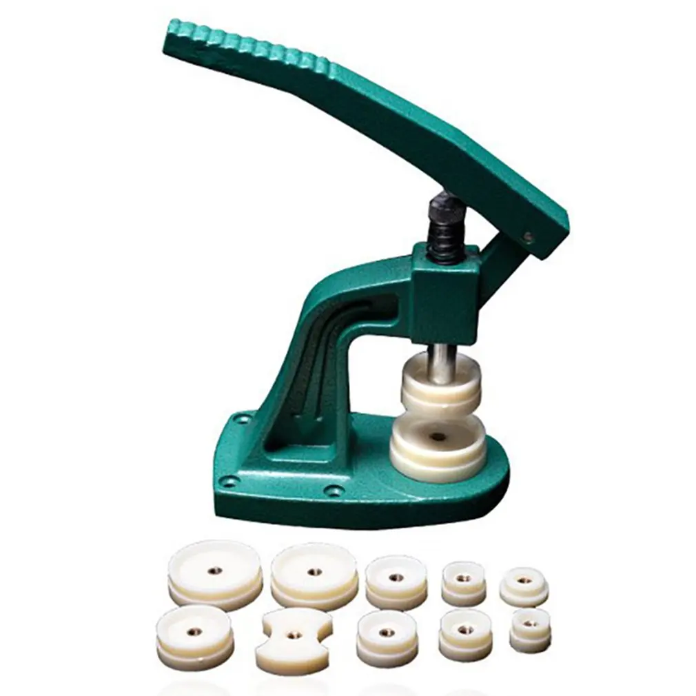 Инструмент для ремонта часов настольные часы железа часы пресс-крышка машина замена батареи укупорочная машина с прессформы