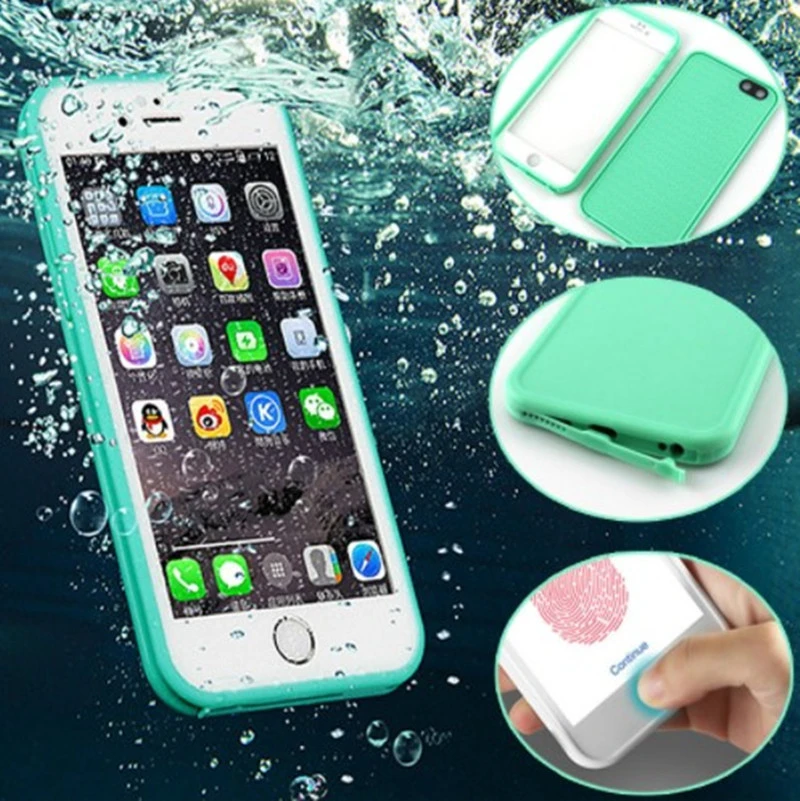 Funda de silicona suave para iPhone, carcasa de TPU al agua, lujo, 6 Plus, 360 grados|Fundas antigolpes para teléfono| - AliExpress