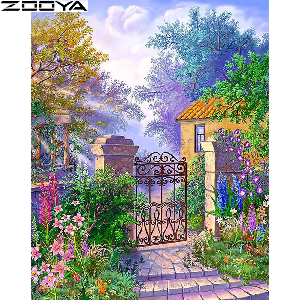 

2019 5D DIY Diamond Painting Landscape Full Square Rhinestone Pictures Diamond Embroidery full set Cross Stitch Home Decor ZW014