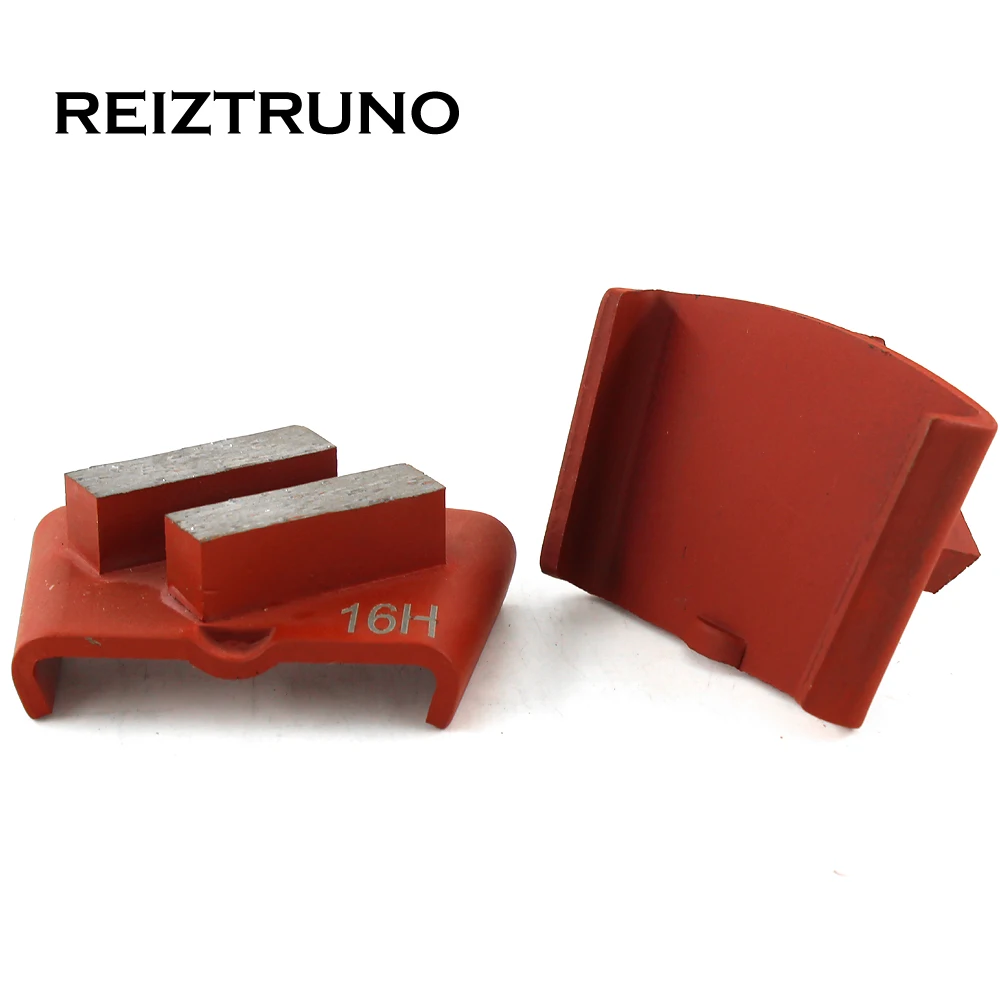 REIZTRUNO 1 piece Floor Grinding Tools with Two Bar Diamond segment,HTC EZ change,metal bond Floor Polishing Block