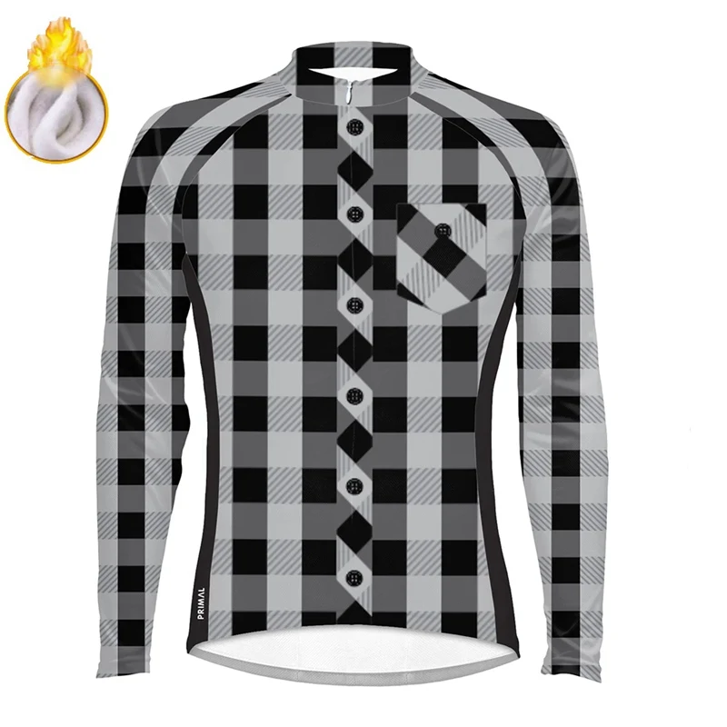 jerseys PRIMAL Мужская зимняя одежда для велоспорта Теплая Флисовая одежда ropa ciclismo maillot для велоспорта профессиональная команда для езды на велосипеде Джерси - Цвет: jerseys