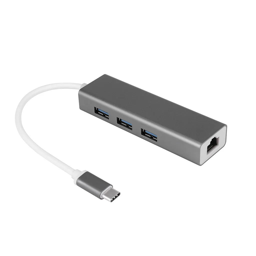 Usb type C к LAN Ethernet адаптер USB C к RJ45 3 порта концентратор проводной сети адаптеры разъем конвертер Usb удлинитель гаджеты