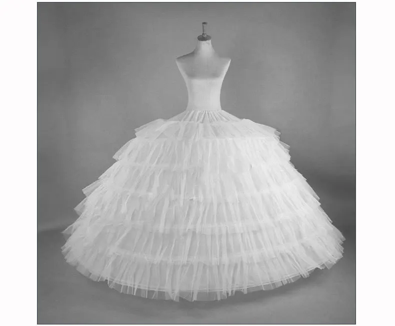 

Ball Gown 6 Hoops Skirts Petticoat Bridal Wedding Dress Princess Crinoline Underskirt Tutu Accessories