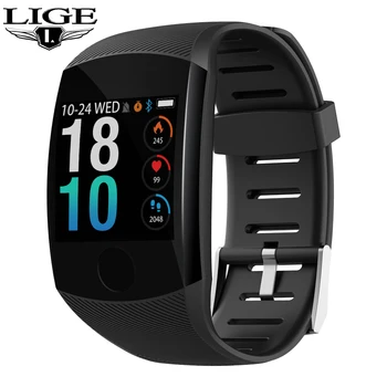 

LIGE New Men Smart Watch Sport Tracker Call Reminder Blood Pressure Heart Rate Monitoring Message Push Waterproof Smartwatch