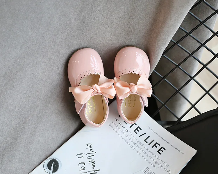 Baby Girls Shoes Patent Leather Princes Shoes Big Bow Mary Janes Party Shoes For Kids Dress Shoe  Autumn Spring Child Baby children's sandals near me