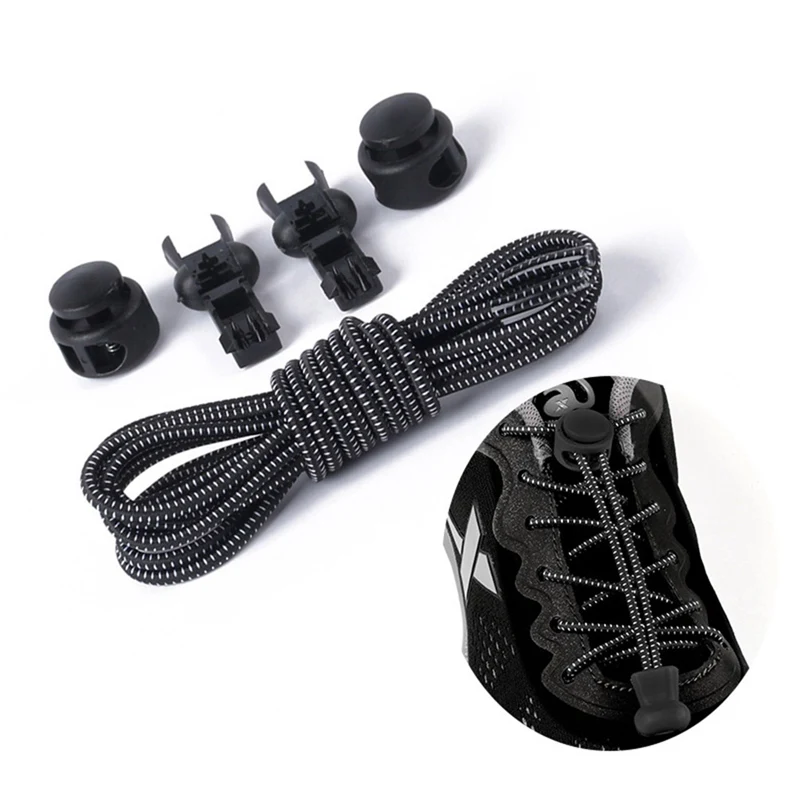 Sneaker ShoeLaces Elastic No Tie Shoe Laces Stretching Lock Lazy laces Quick Rubber Shoe lace Shoestrings Running/Jogging