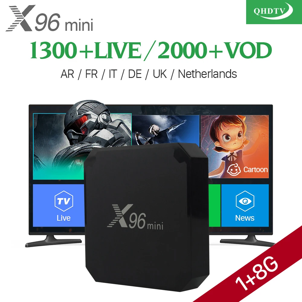 

Europe France IPTV X96 mini Android 7.1 TV Box Quad Core Set Top Box 1 Year QHDTV IPTV Belgium Dutch French Arabic Media Player