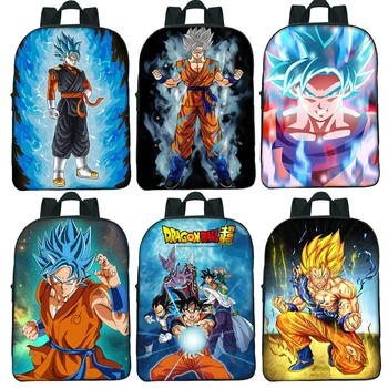 

Dragon Ball Z Super Saiyan Backpack Kids Anime Cartoon Backpacks Kindergarten Bag Children Cute Backpack Start to School Gift