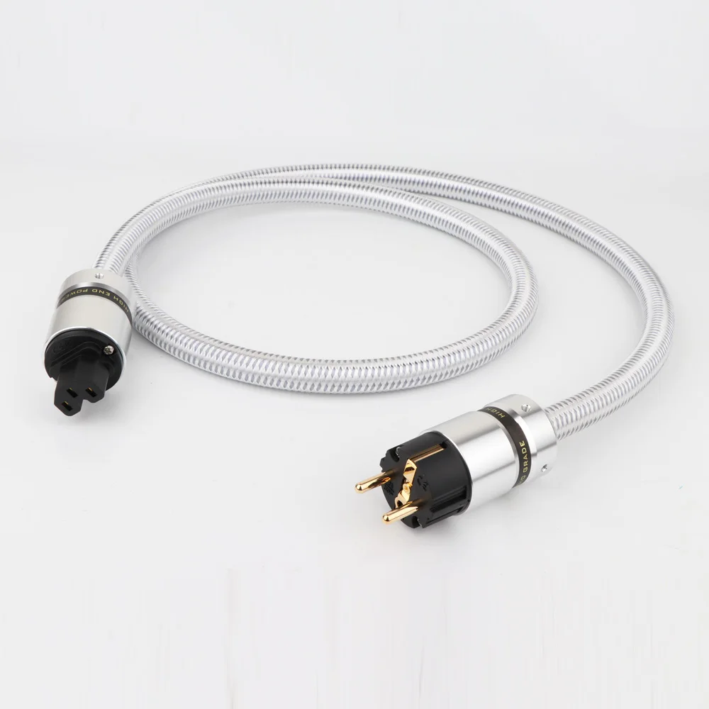 

Hi-end OFC copper EU version power cable hifi audio schuko mains AC power cord cable with EU gold plated power connector plug