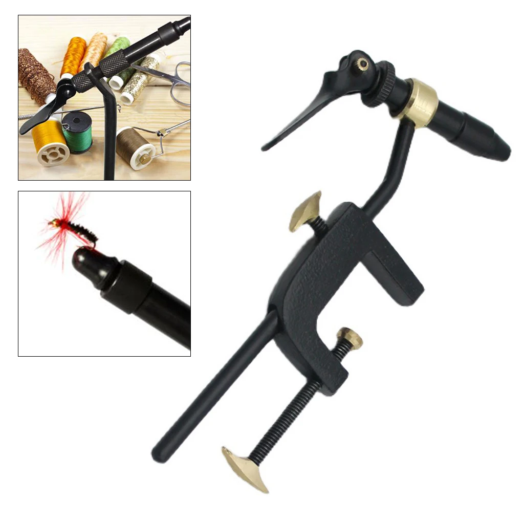 Fishing Fly Tying Vise Tool, Fly Lure DIY Maker Fly Tying Rotary Vice